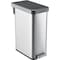 Global Industrial 12 Gallon Stainless Steel Slim Trash Can, Rectangular Butterfly Step-On 641445SS - alternate 1